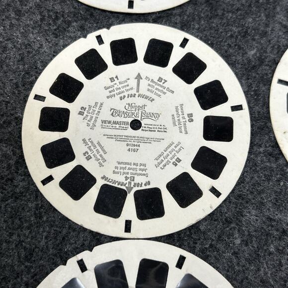 Vtg 90s View Master Stereo Reels Muppets Treasure Island Spider-Man Batman Robin - Picture 4 of 13